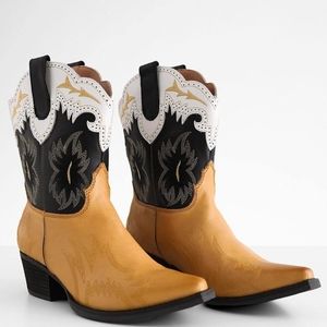 DINGO WOMEN'S TATIANA WESTERN BOOTS - SNIP TOE - yellow, mustard